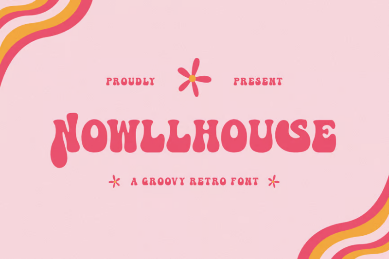 Nowllhouse - A Groovy Retro Font