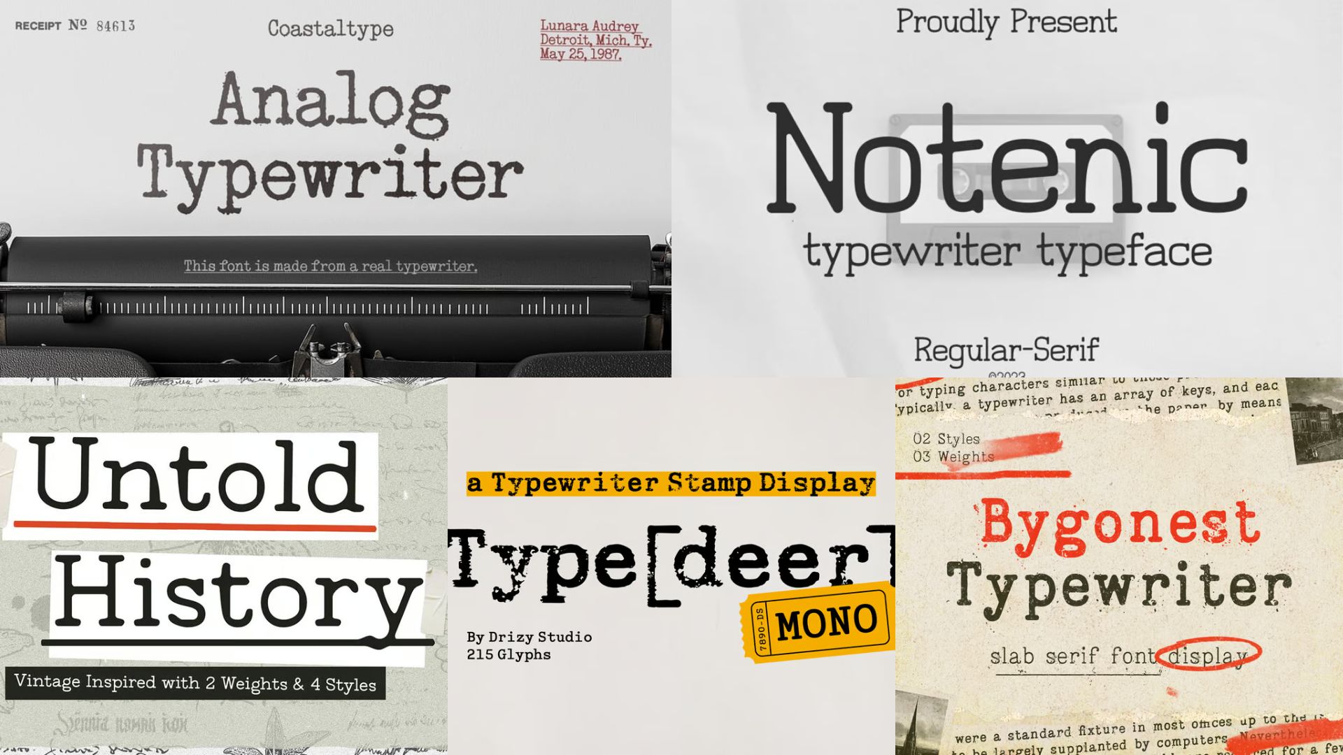 Favorite Typewriter Fonts