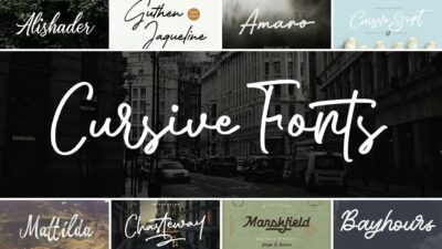 84 Cursive Fonts with Stylish Flow