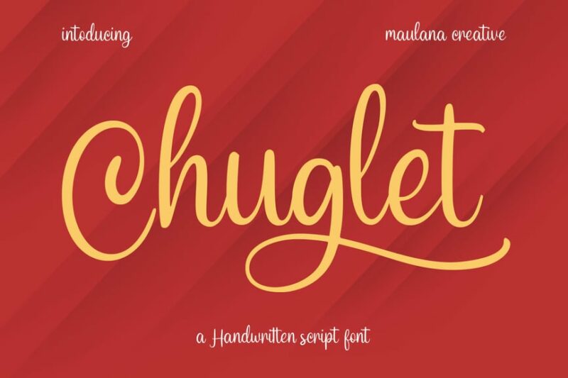 Chuglet Cursive Script Font