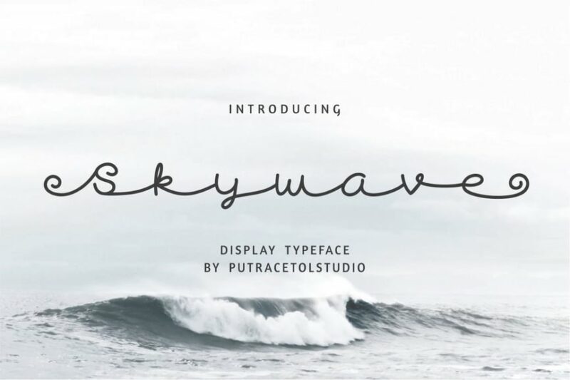 Skywave - Display Cursive Font