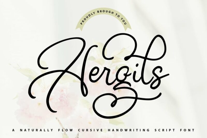 Aergils | Cursive Handwritting Script Font