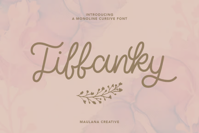 Tiffanky Monoline Cursive Font