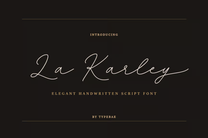 La Karley - Elegant Handwritten Script Font