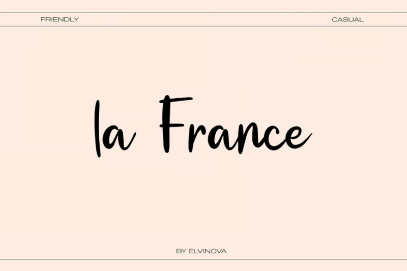 La france - rustic font