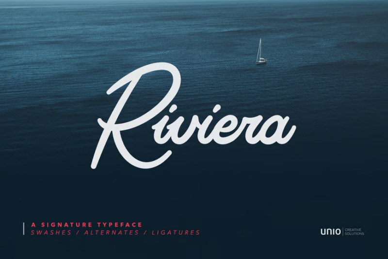 Riviera - Signature Font