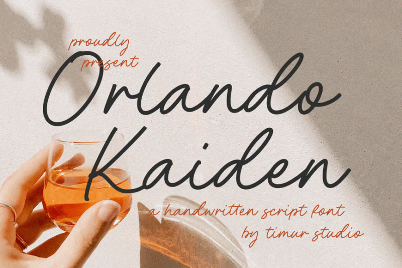 Orlando Kaiden – Handwritten Script Font TT