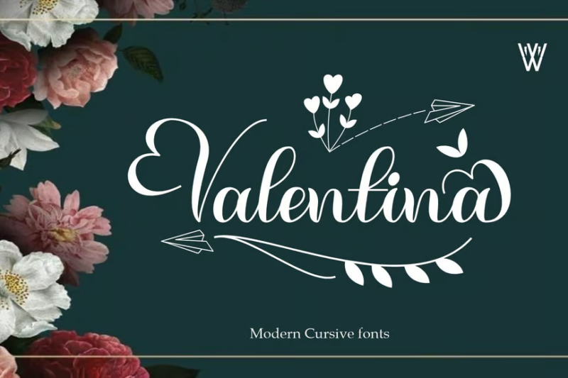 Valentina | Cursive font