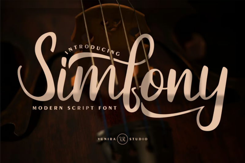 Simfony | Modern Script Font