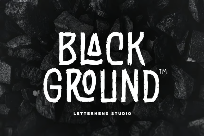 Black Ground - Rustic Typeface