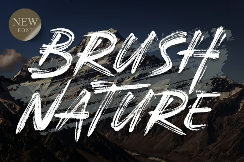 Brush Nature | Realistic Brush Font