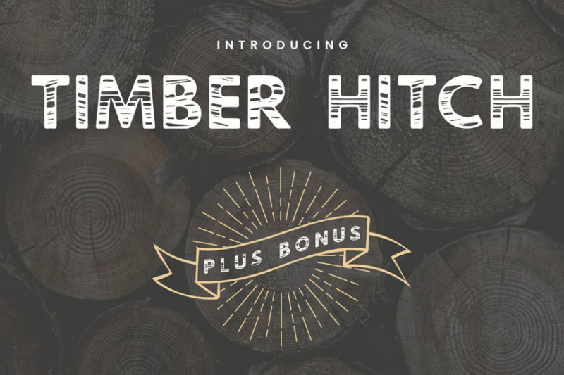Timber Hitch Font + Bonus Nature Elements