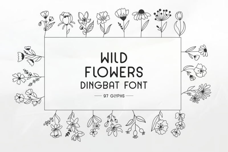 Wild Flowers Dingbat Font