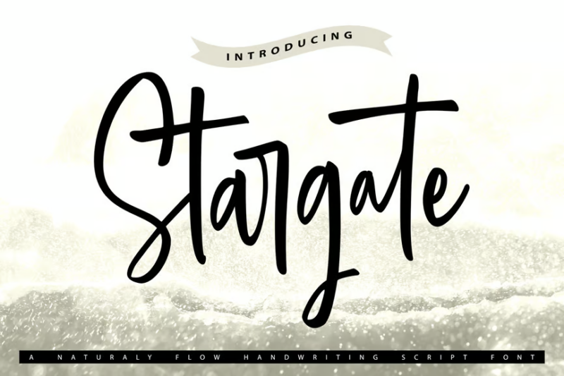 Stargate Handwriting Script Font