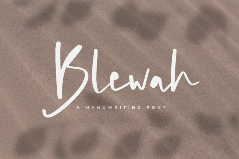 Blewah A Handwriting Font