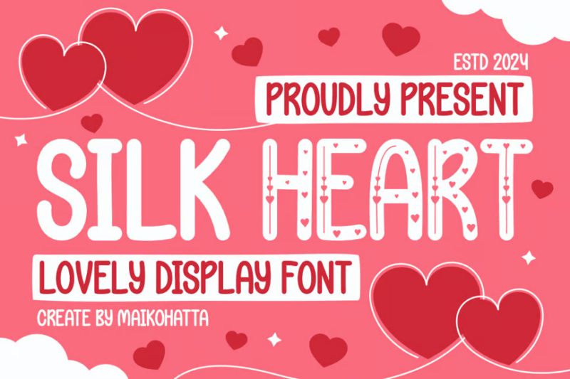 Silk Heart - Lovely Display Font