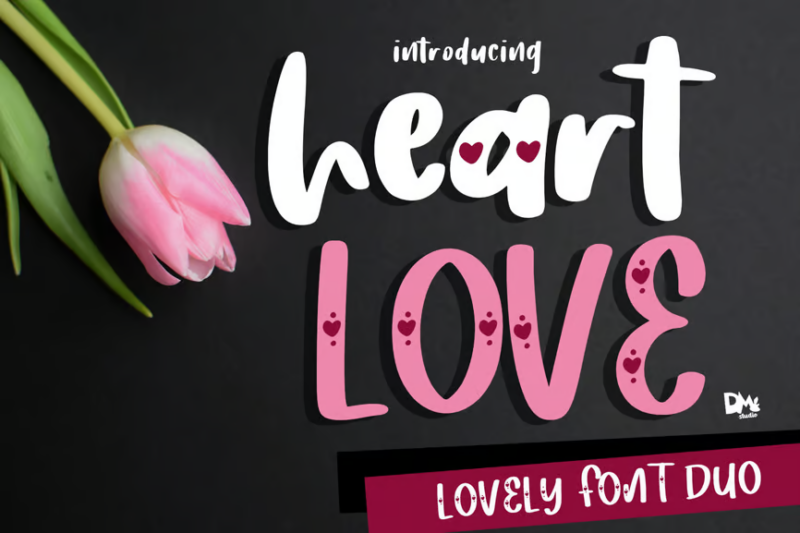 Heart Love - Crafty Lovely Font Duo