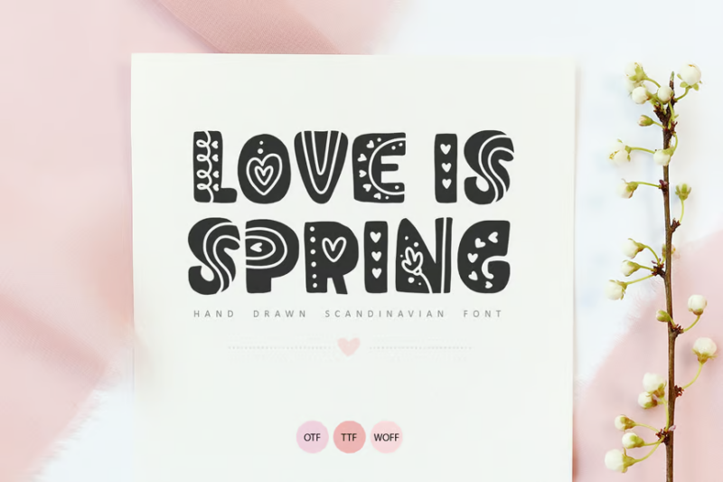 Love Is Spring Hand Drawn Font