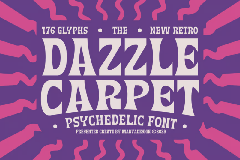 Dazzle Carpet - A Modern Psychedelic Font