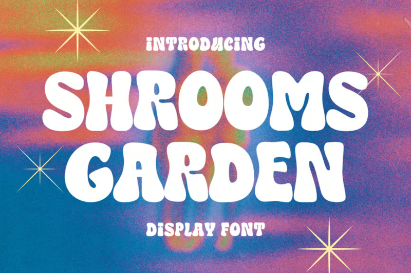 Shrooms Garden - Retro Display Font