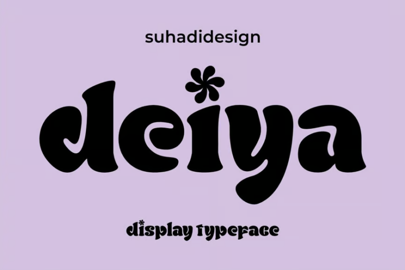 Deiya display retro typeface