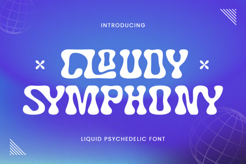 Cloudy Symphony - Psychedelic Font