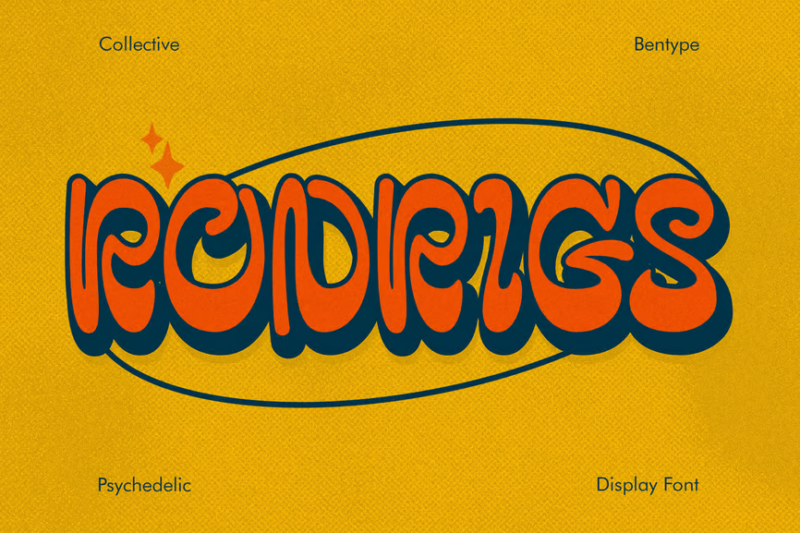 Rodrigs - Psychedelic Display Font