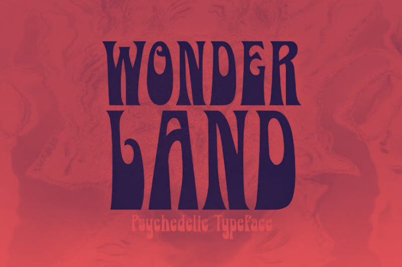 Wonderland - Psychedelic Typeface