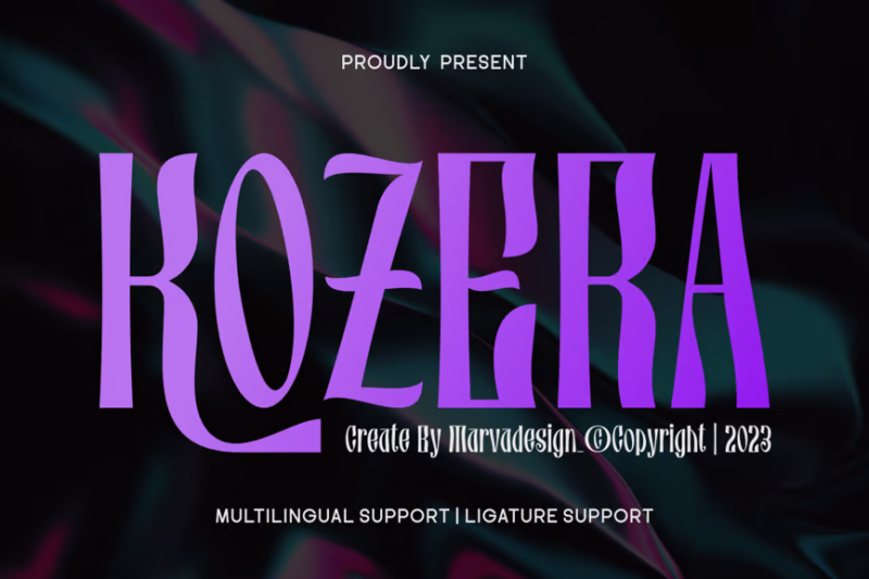 Kozera - Display Psychedelic Font