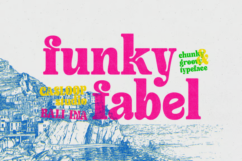 Bubble Funky Fabel - Rounded Psychedelic Retro Y2k