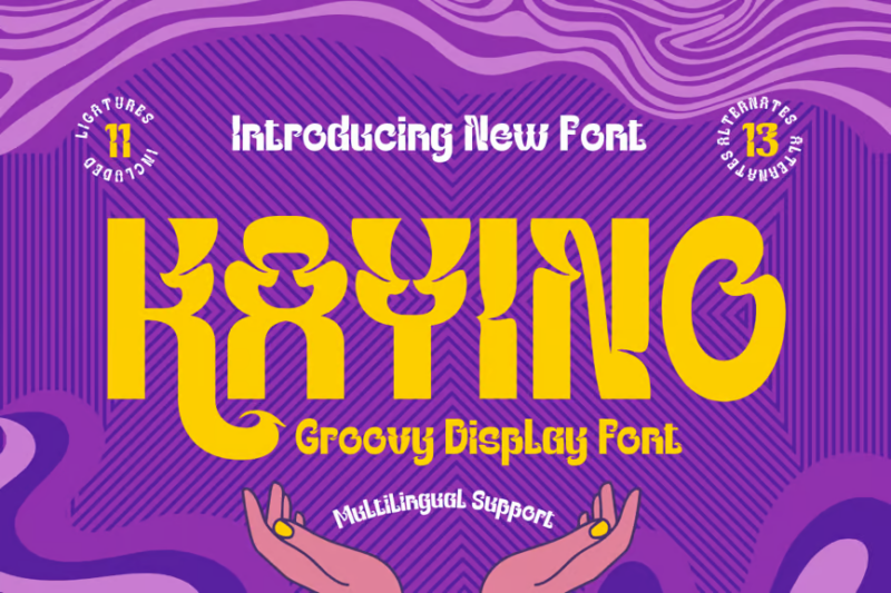 KAYINO | Groovy Retro Font