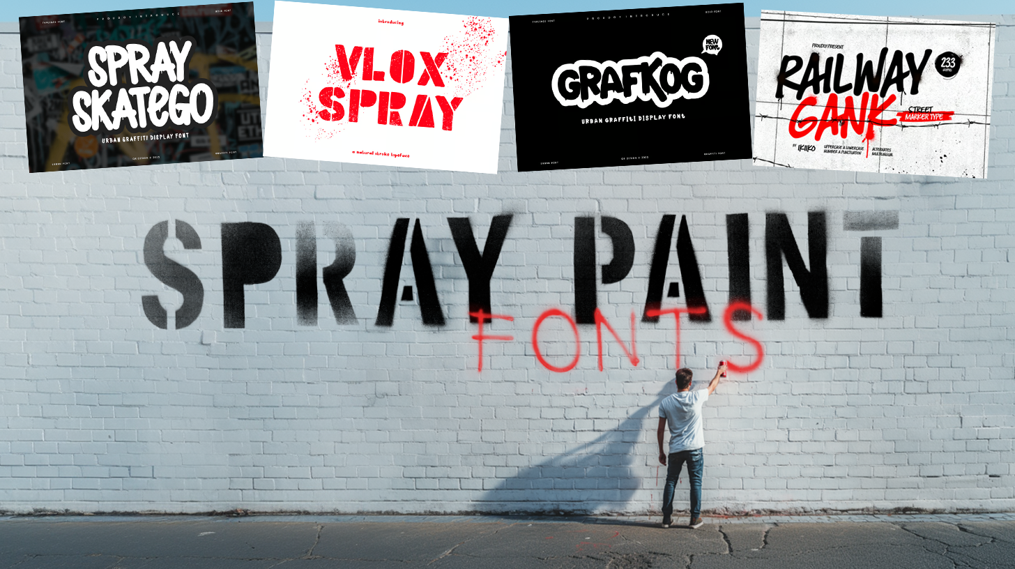 spray paint fonts hero shot