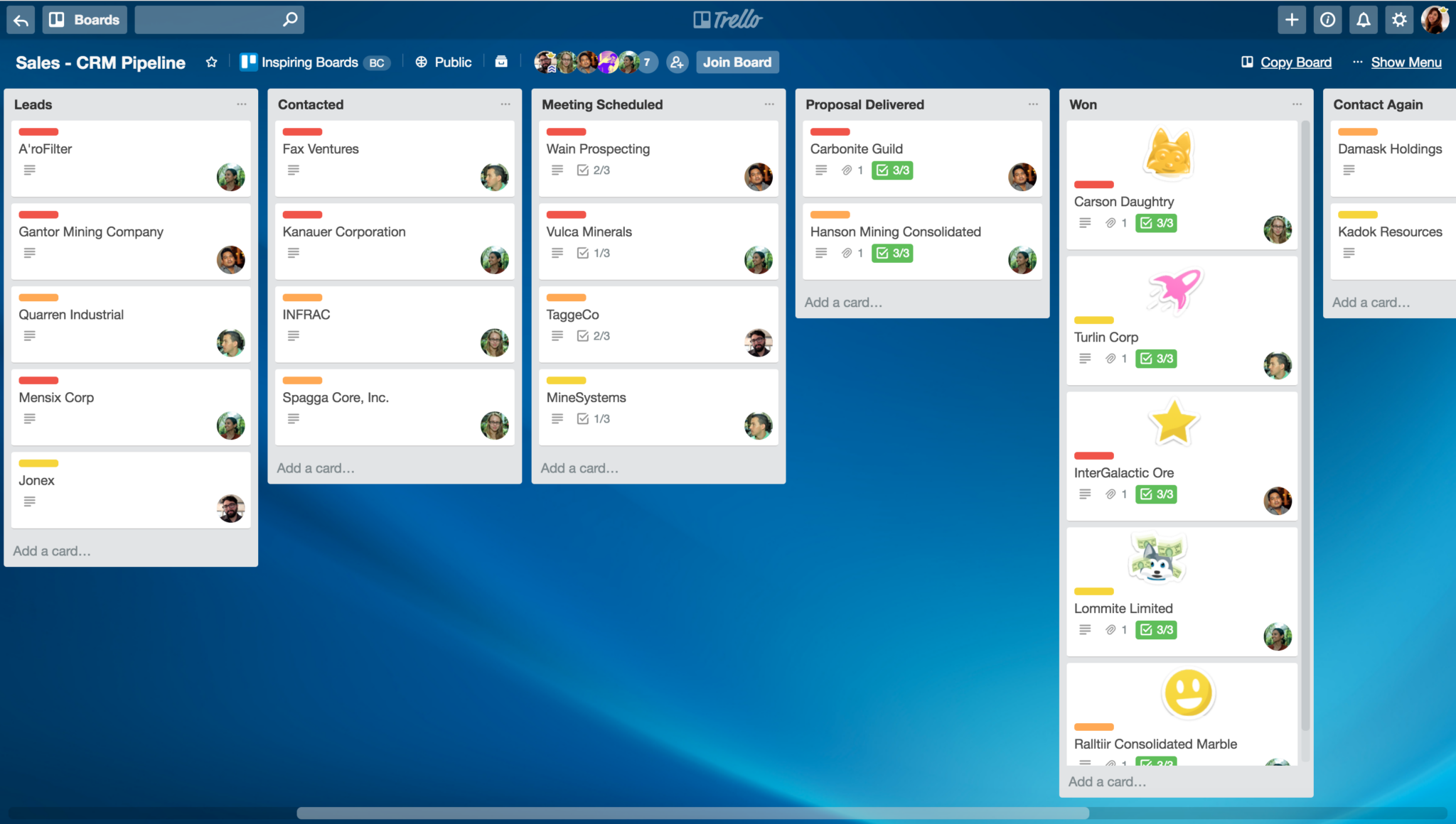 Trello CRM Screenshot 