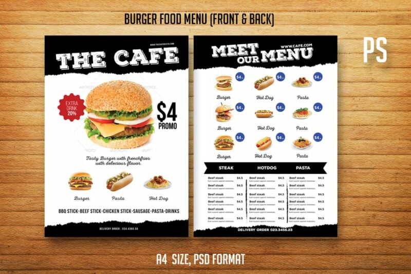 Elegant Restaurant Menu Trifold