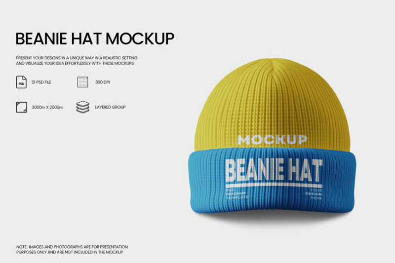 Beanie Hat Mockup