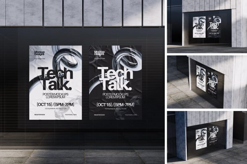 Advertising Display Poster Mockup