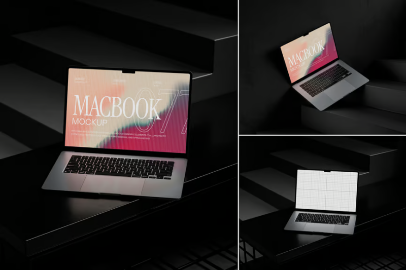 Dynamic Perspective MacBook Mockup