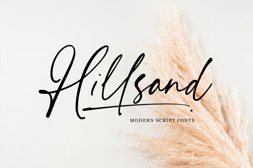 Hillsand - Signature Font