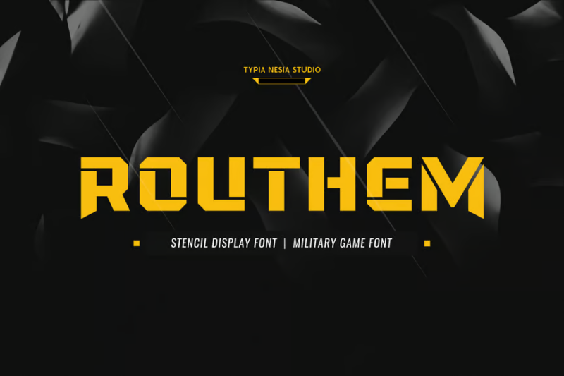 Rouhtem Stencil Display Sans