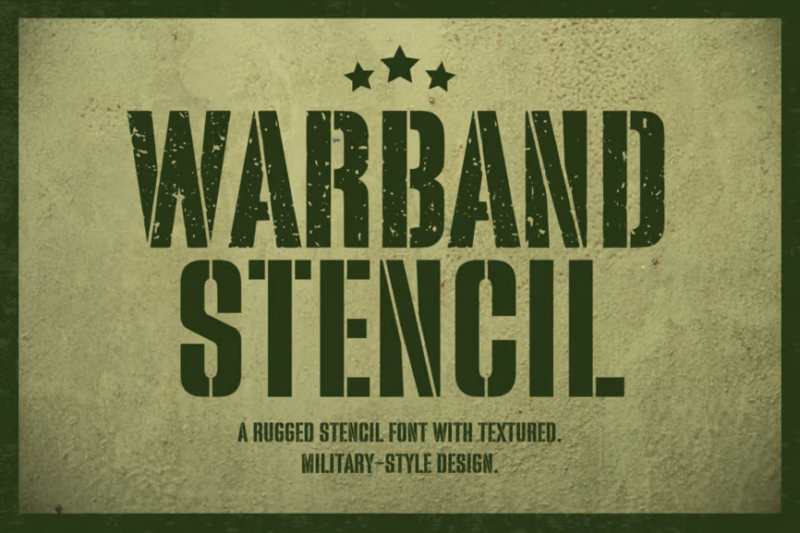 Warband Stencil Font