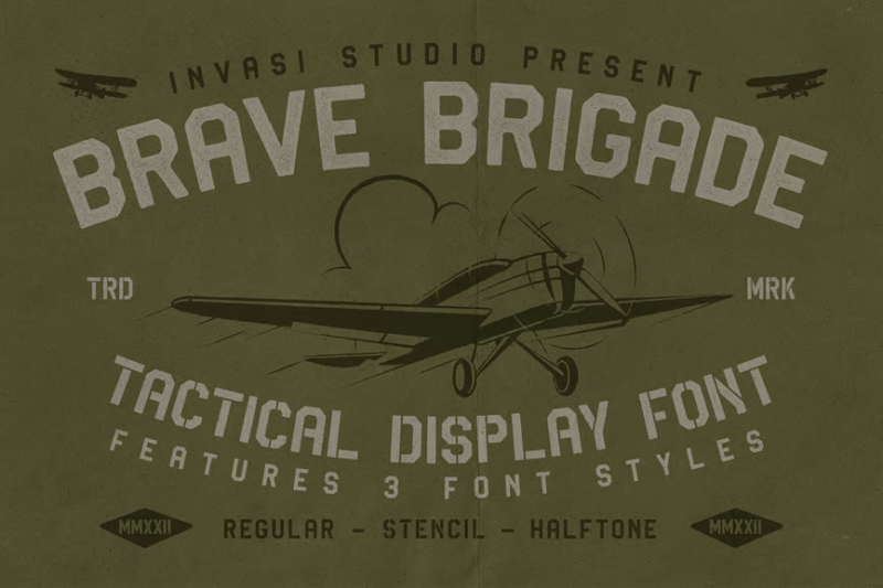 Brave Brigade - Tactical Display Font