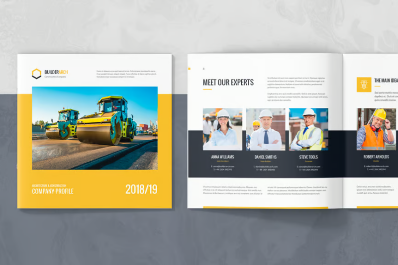 BuilderArch – Construction Company Profile, Print Templates ft. architecture & business - Envato