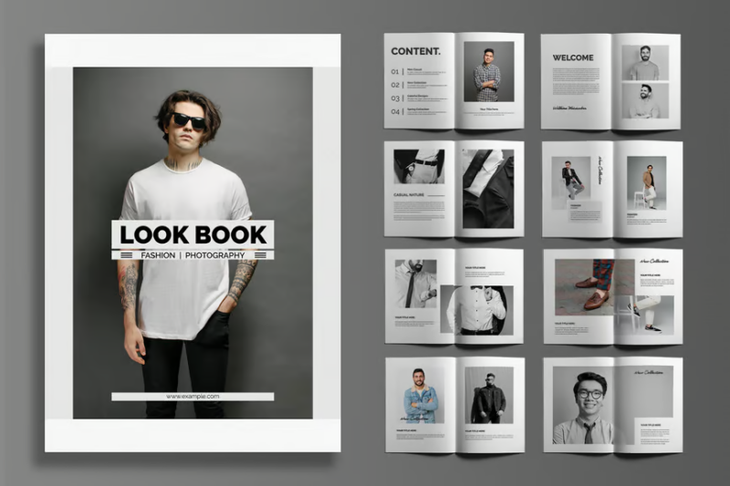 Look Book Fashion, Print Templates