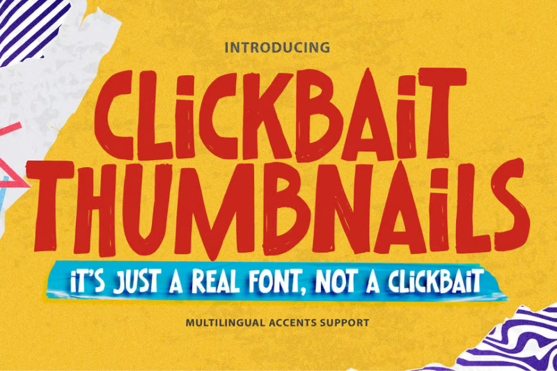 Clickbait Thumbnails - Cartoon Font