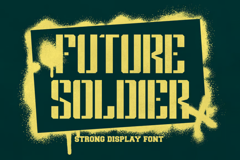 Future Soldier - Stencil Font