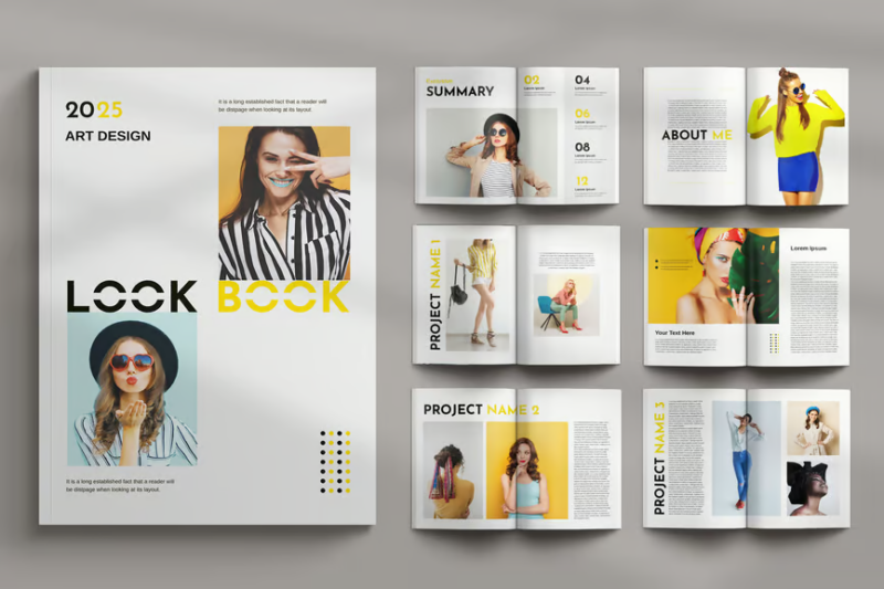 Look Book Template, Print Templates