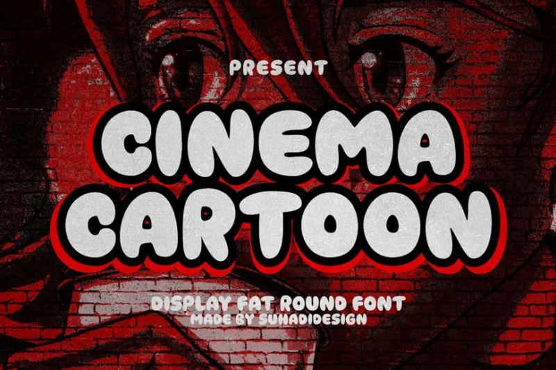 Cinema Cartoon Fat Round Font