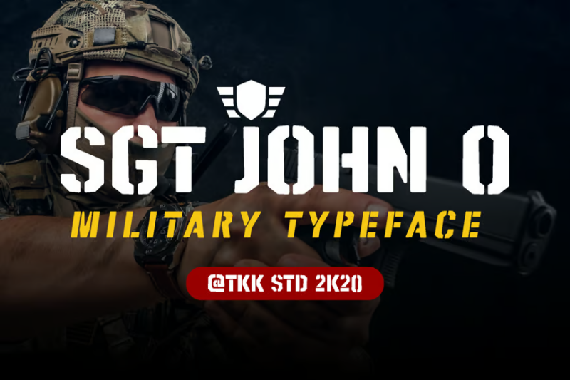 Stencil Army Font - SGT. John O