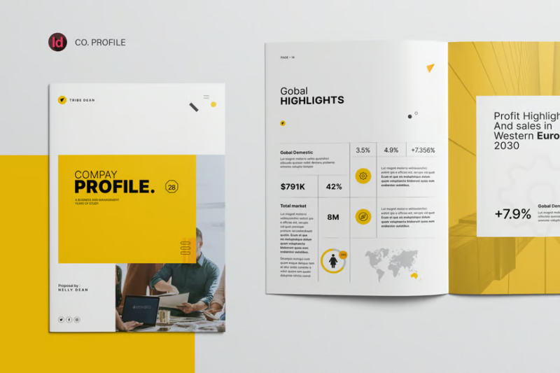 Company Profile, Print Templates ft. agency & report - Envato