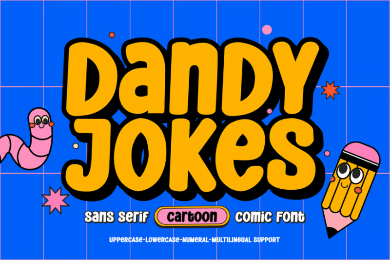Dandy Jokes - Cartoon Comic Sans Serif Font